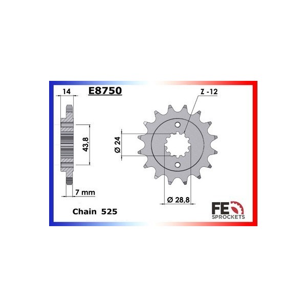 Pignon de sortie de boîte - XRV Africa Twin - 750 - HONDA  1996-1996  