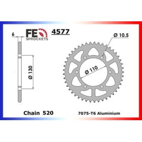 Couronne Arrière de transmission en Aluminium - YZF-R1 - 1000 - YAMAHA 2013-2013