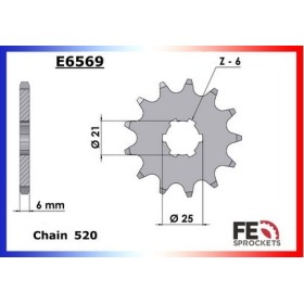 Kit chaîne Acier - IT - 490 - YAMAHA 1983-1983
