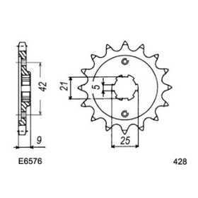 Kit chaîne Acier - XT - 350 - YAMAHA 1992-1995 