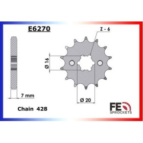 Kit chaîne Acier - MT - 125 - YAMAHA 2014-2016