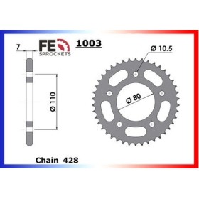 Kit chaîne Acier - Quannon Naked - 125 - KYMCO 2010-2010