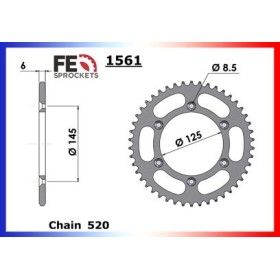 Kit chaîne Acier - N90 - 125 - CAGIVA 1989-1989