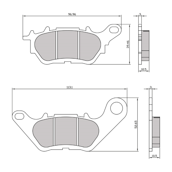 Plaquettes de frein frittÃ©es Yamaha R3 