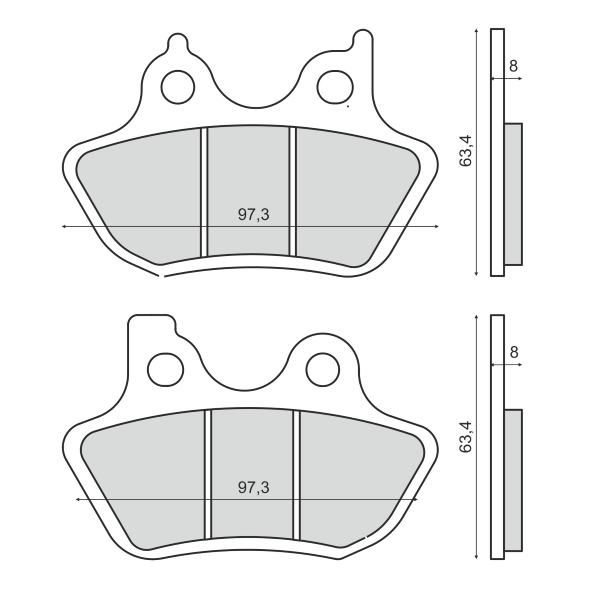 Plaquettes de Frein FrittÃ©e Harley Davidson XL R Sportster 