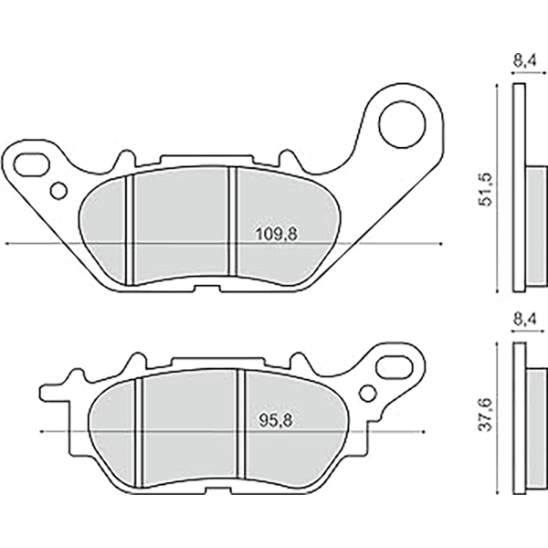 Plaquettes de Frein FrittÃ©e Mbk XC 125 