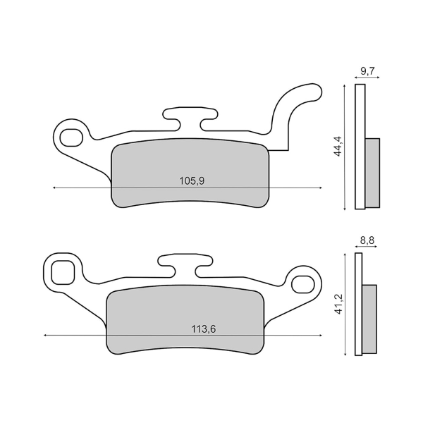 Plaquettes de frein frittÃ©es Mbk 125cc 2010 