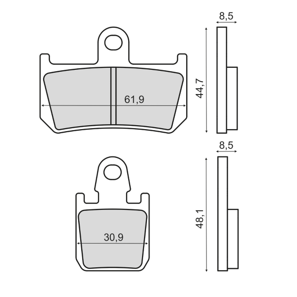 Plaquettes de frein frittÃ©es Yamaha V-Max 1700cc 