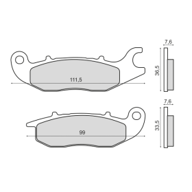 Plaquettes de Frein Frittée Honda CBF 125cc