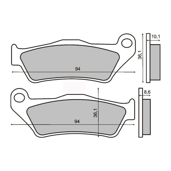 Plaquettes de frein frittÃ©es BMW R850C 