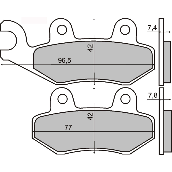 Plaquettes de Frein FrittÃ©e Peugeot LXR 125cc 