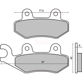 Plaquettes de frein frittées Malaguti Centro 125cc ie
