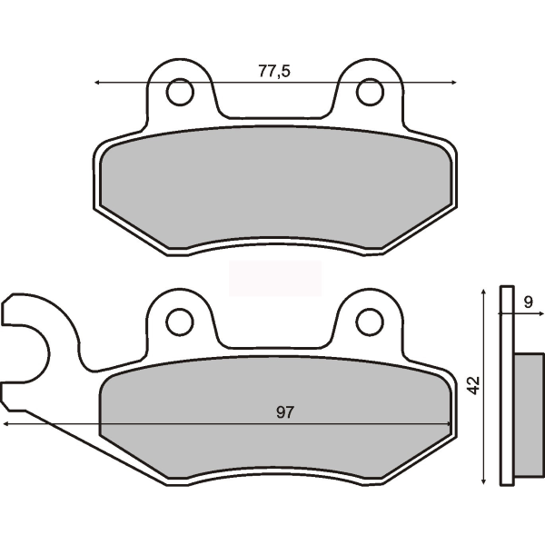 Plaquettes de frein frittÃ©es Malaguti Centro 125cc ie 