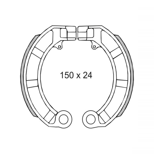 RMS Couple MÃ¢choires de frein arriÃ¨re Piaggio Vespa PX125-150-200E/PK50/150 GL/Sprint 