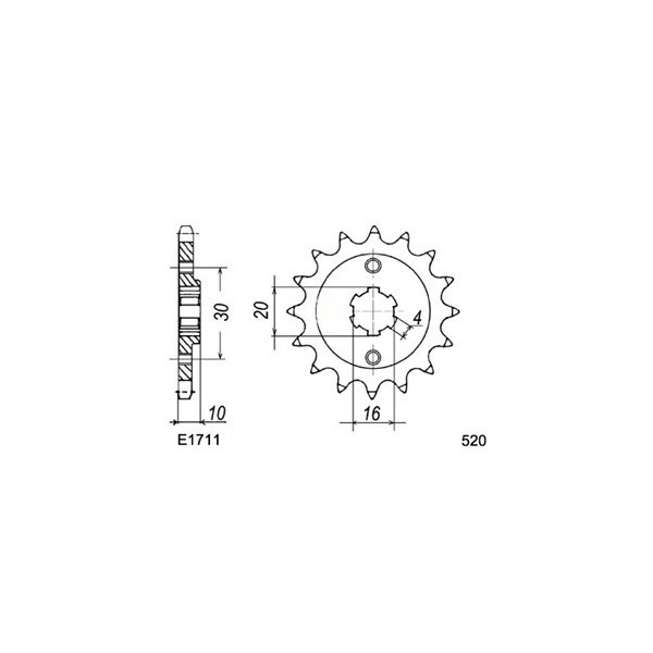 Kit chaîne Acier - Freccia C12 R - 125 - CAGIVA  1989-1992  