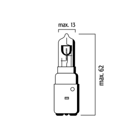 Ampoule Flosser 12V 35/35W BA20D