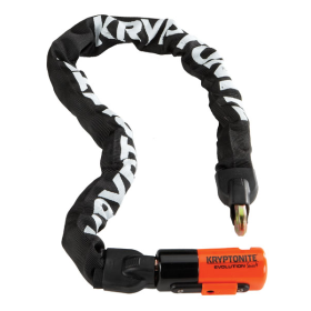 Antivol à chaîne intégré EVOLUTION SERIES 4 - 90 cm, noir orange
