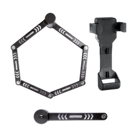 Antivol pliable KRYPTOLOCK 610 S - Noir argent