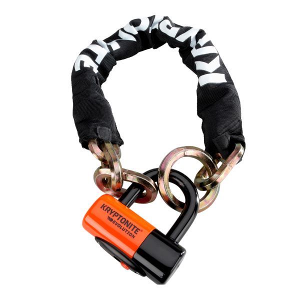 Chaine NEW YORK NOOSE 1275 et cadenas EVOLUTION SERIES 4 - orange noir 