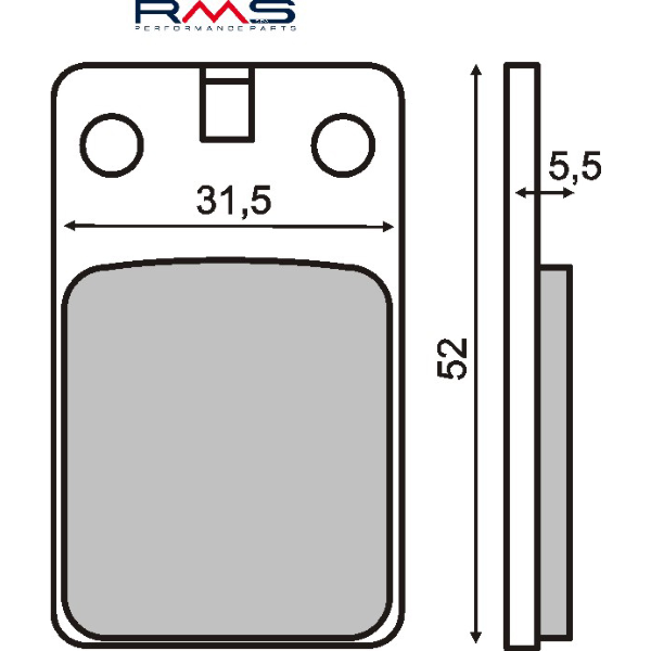 Plaquettes de Frein Organiques RMS Malaguti F12 Phantom 50cc 