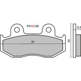 Plaquettes de Frein Organiques RMS Honda Sh 125-150cc