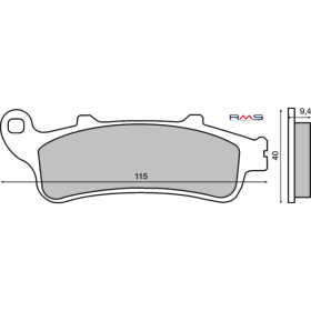 Plaquettes de freins organiques RMS Honda Pantheon 125cc/Foresight 250cc