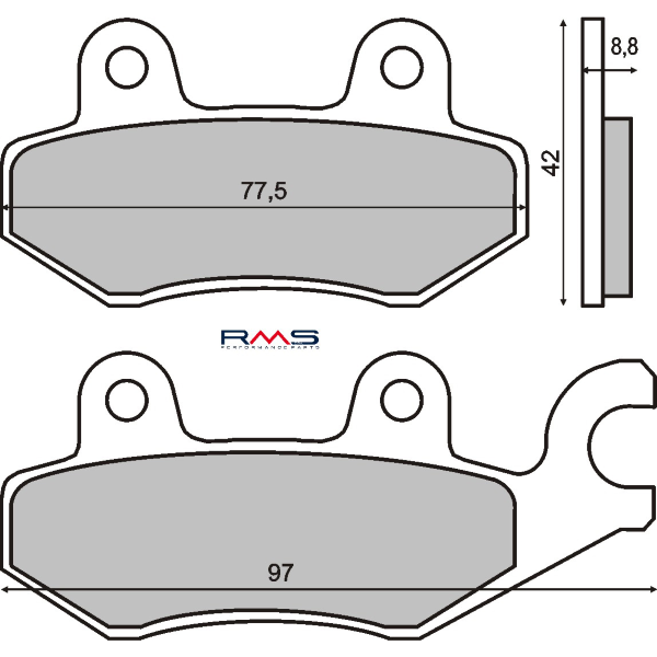 Plaquettes de Frein Organiques RMS Kymco Dink 125-150cc 