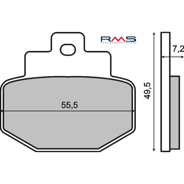 Plaquettes de Frein Organiques RMS Piaggio Hexagone 125cc 