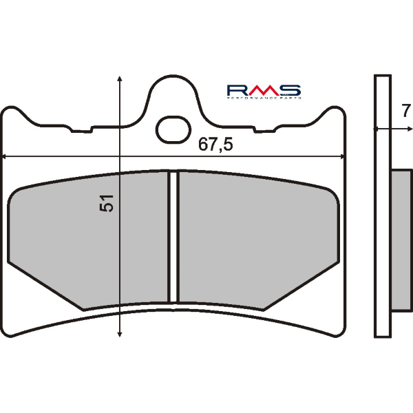 Plaquettes de Frein Organiques RMS Aprilia RS 125cc 