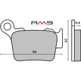 Plaquettes de frein frittées RMS Husqvarna WR 125-250cc
