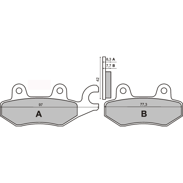 Plaquettes de Frein Organiques RMS Triumph Tiger 1050 