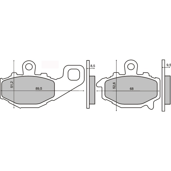 Plaquettes de Frein Organiques RMS Kawasaki 400-1100cc 