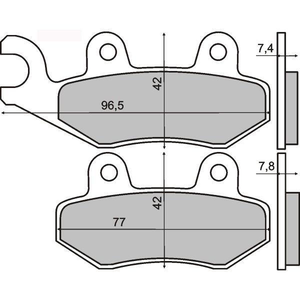 Plaquettes de Frein Organiques RMS Peugeot Geopolis 