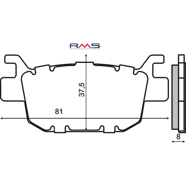 Plaquettes de Frein Organiques RMS Honda Sh 300cc 