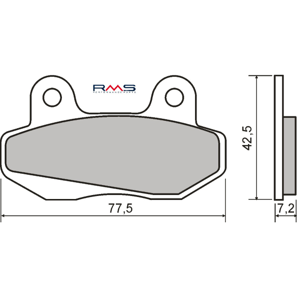 Plaquettes de Frein Organiques RMS Honda Wave 110cc 