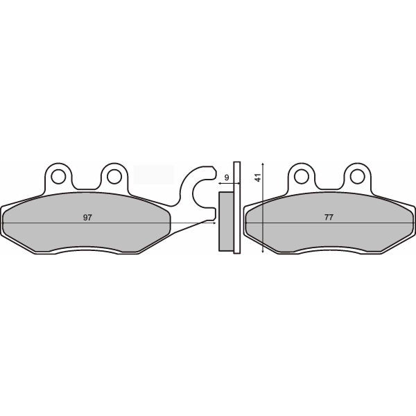 Plaquettes de Frein Organiques RMS Piaggio X9 Evolution 250cc 