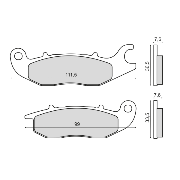 Plaquettes de Frein Organiques RMS Honda CBR 125R 