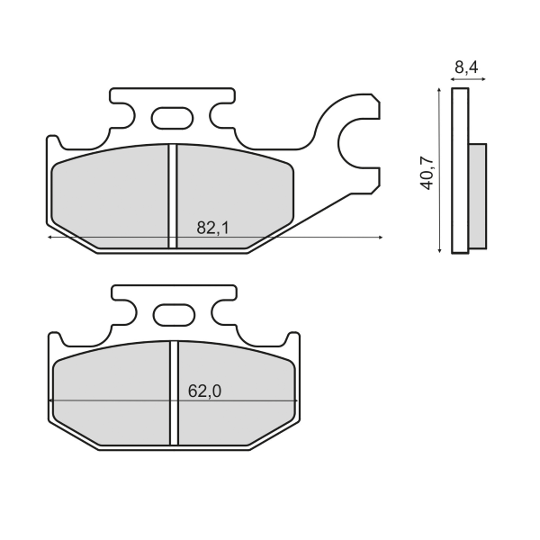 Plaquettes de Frein Organique RMS Suzuki VTT Lt-a 450cc 