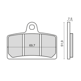 Plaquettes de Frein Organiques RMS Peugeot XR7 50cc