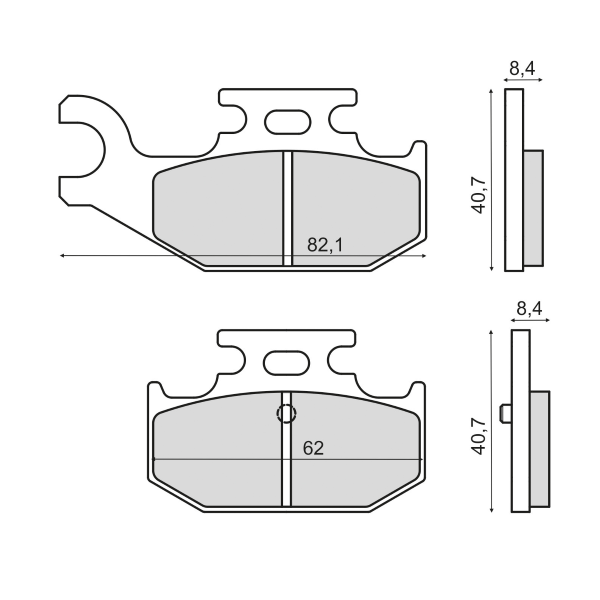 Plaquettes de frein organiques RMS Yamaha Raptor 