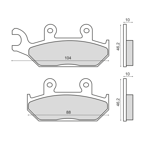 Plaquettes de frein organiques RMS Yamaha XT600 TenerÃ¨ 