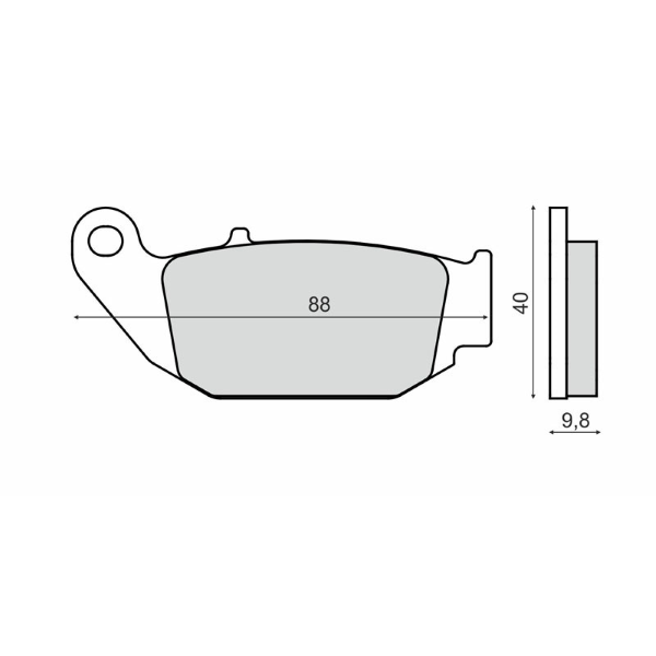 Plaquettes de Frein Organiques RMS Honda MSX 125cc 