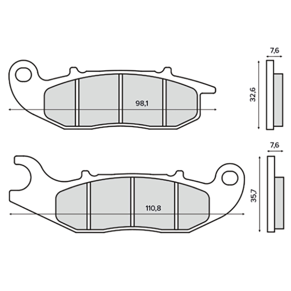 Plaquettes de Frein Organiques RMS Honda CRF 250 