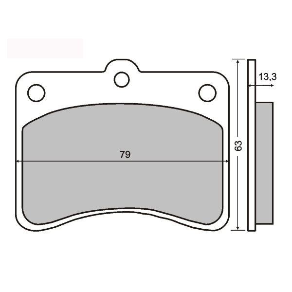 Plaquettes de Frein Organiques RMS Piaggio Porter 1200-1300cc 