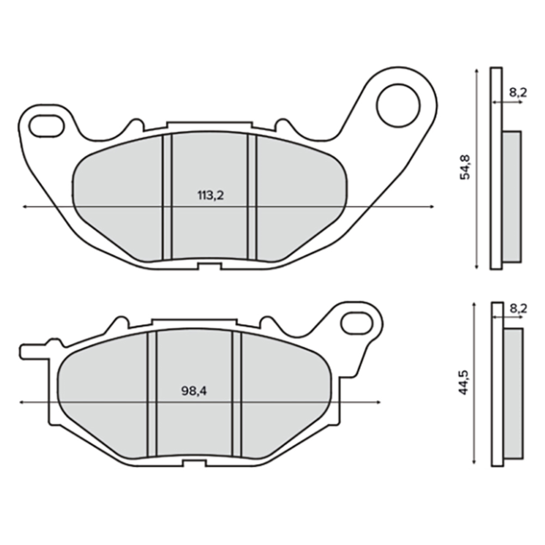 Plaquettes de Frein Organiques RMS Yamaha 250cc 