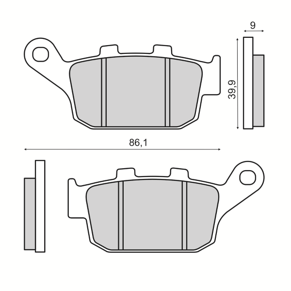 Plaquettes de Frein Organiques RMS Honda X-ADV 750 