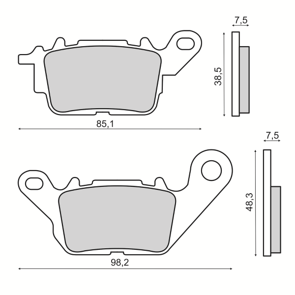 Plaquettes de Frein Organiques RMS Yamaha N-Max 125/150 