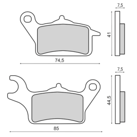 Plaquettes de Frein Organiques RMS Honda Vision 110