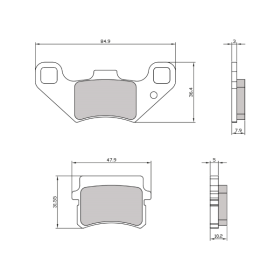Plaquettes de frein organiques RMS Govecs S1.5