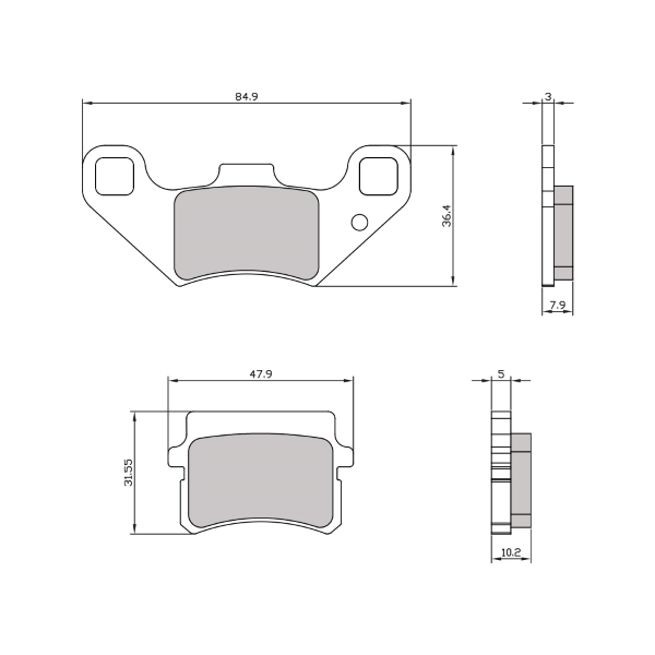 Plaquettes de frein organiques RMS Govecs S1.5 